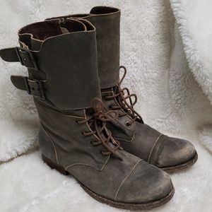 Anthropologie Matisse Lance buckle lace up boots